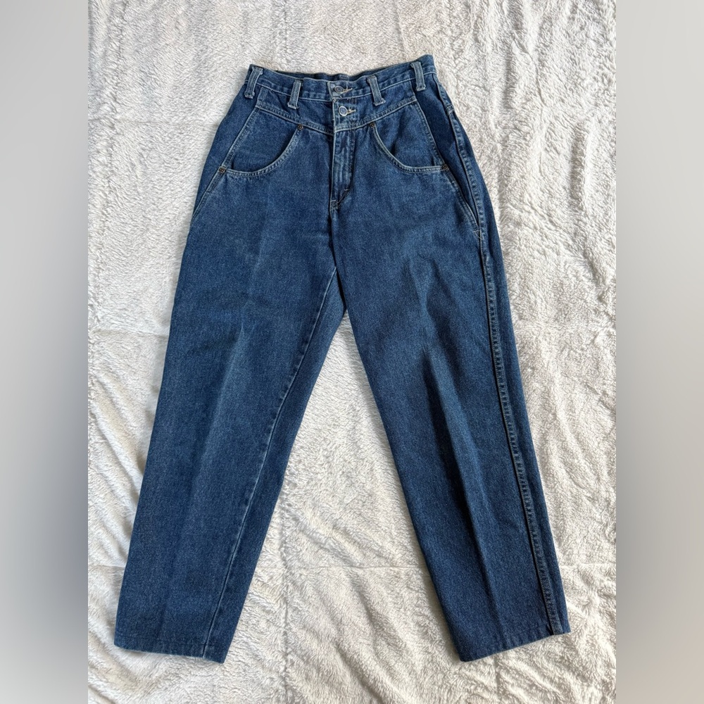 Vintage Brittania High Rise Jeans Denim 100% Cotton Size 7 (27”x26”)